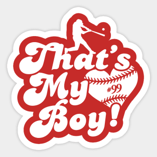 That's My Boy Baseball Mom Baseball Dad Grandparents Favorite Player Sticker